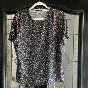 Tommy Hilfiger Navy Short-Sleeve Floral Tee
